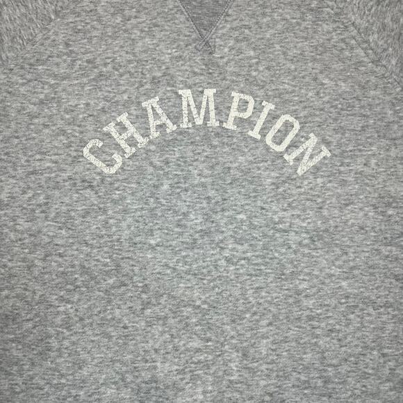 Champion Crewneck Pullover Sweater Size Medium Women’s Gray Logo Casual - Picture 4 of 11